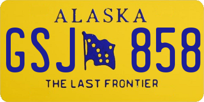 AK license plate GSJ858