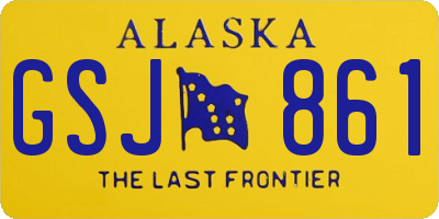 AK license plate GSJ861