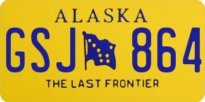 AK license plate GSJ864