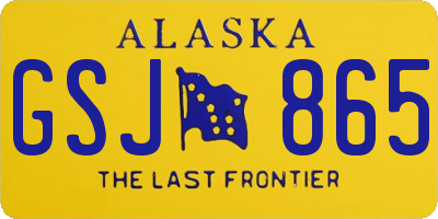 AK license plate GSJ865