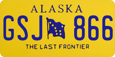 AK license plate GSJ866