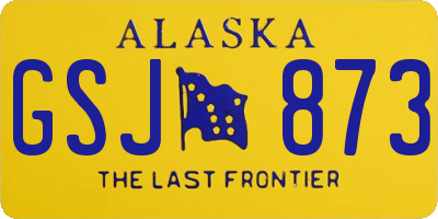 AK license plate GSJ873