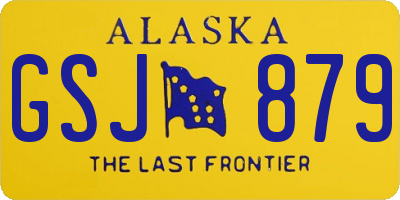 AK license plate GSJ879