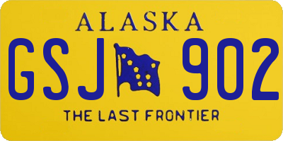 AK license plate GSJ902