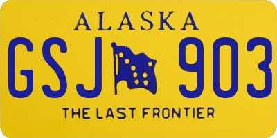 AK license plate GSJ903