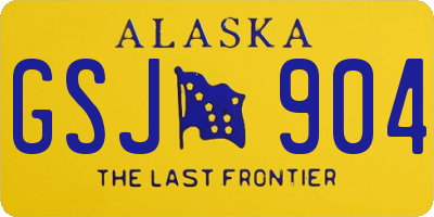 AK license plate GSJ904