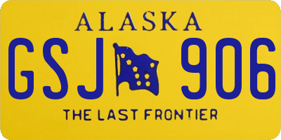 AK license plate GSJ906