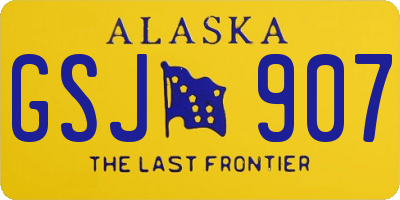 AK license plate GSJ907