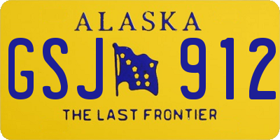 AK license plate GSJ912