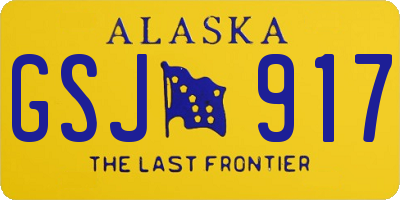AK license plate GSJ917