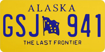 AK license plate GSJ941