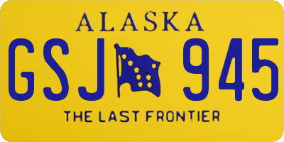 AK license plate GSJ945