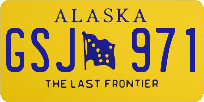 AK license plate GSJ971
