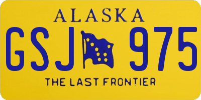 AK license plate GSJ975