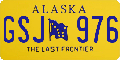 AK license plate GSJ976