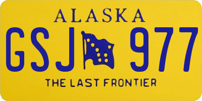 AK license plate GSJ977