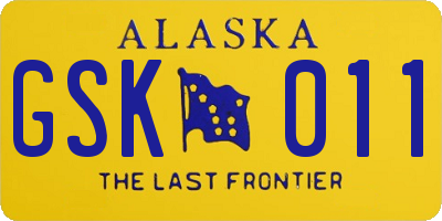 AK license plate GSK011