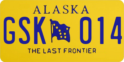 AK license plate GSK014