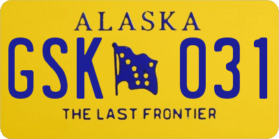 AK license plate GSK031