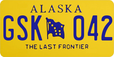 AK license plate GSK042