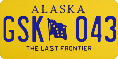 AK license plate GSK043