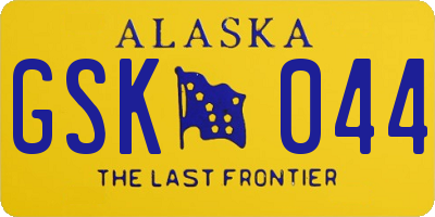 AK license plate GSK044