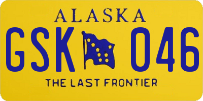 AK license plate GSK046