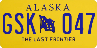 AK license plate GSK047