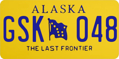 AK license plate GSK048