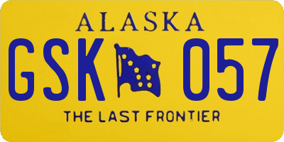 AK license plate GSK057