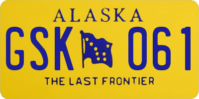 AK license plate GSK061