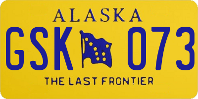 AK license plate GSK073