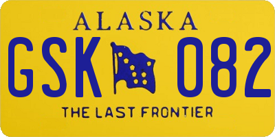 AK license plate GSK082