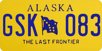 AK license plate GSK083