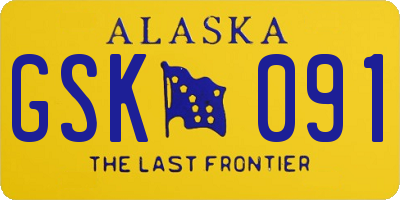 AK license plate GSK091