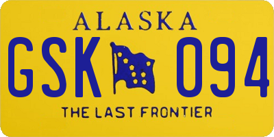 AK license plate GSK094