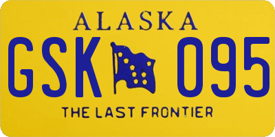 AK license plate GSK095