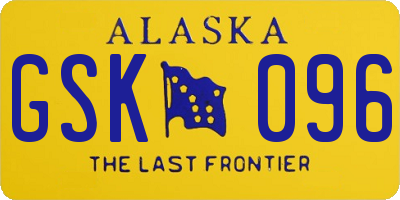 AK license plate GSK096