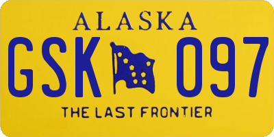 AK license plate GSK097