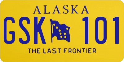 AK license plate GSK101