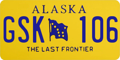 AK license plate GSK106