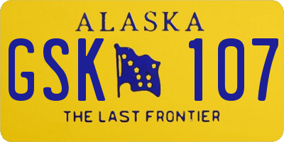 AK license plate GSK107