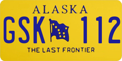 AK license plate GSK112