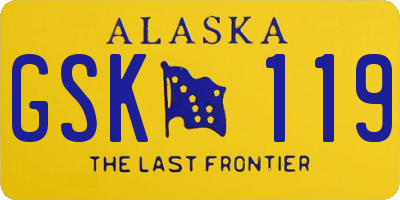 AK license plate GSK119