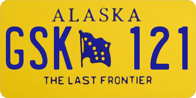 AK license plate GSK121