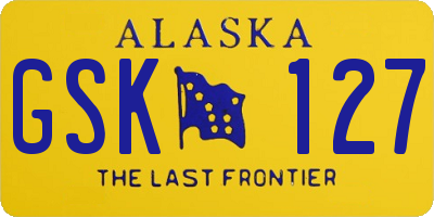 AK license plate GSK127