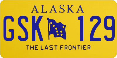 AK license plate GSK129