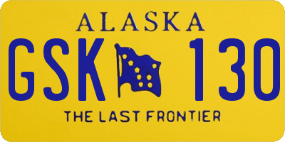 AK license plate GSK130