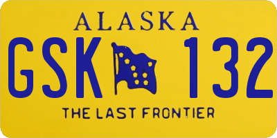 AK license plate GSK132