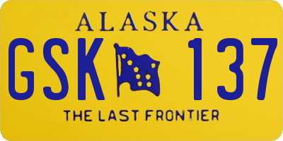 AK license plate GSK137